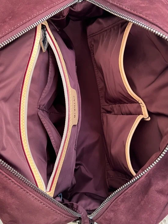 MZ Wallace Nubuck Astor Satchel Satchel Bag with Extra Strap and Pouch - Picture 14 of 17